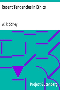 Cover of Recent Tendencies in Ethics Three Lectures to Clergy Given at Cambridge — A Closer Reading