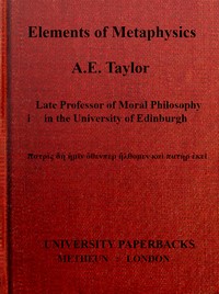 Cover of Elements of metaphysics — Contex...