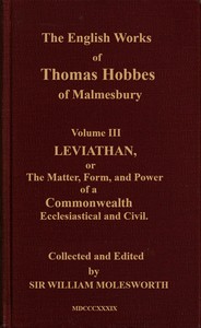 Cover of The English works of Thomas Hobb...