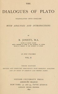 Cover of The dialogues of Plato in five v...