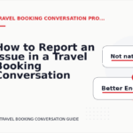 How to Report an Issue in a Travel Booking Conversation