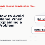 How to Avoid Blame When Explaining a Problem in Travel Booking Conversation English