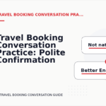 Travel Booking Conversation Practice: Polite Confirmation Examples