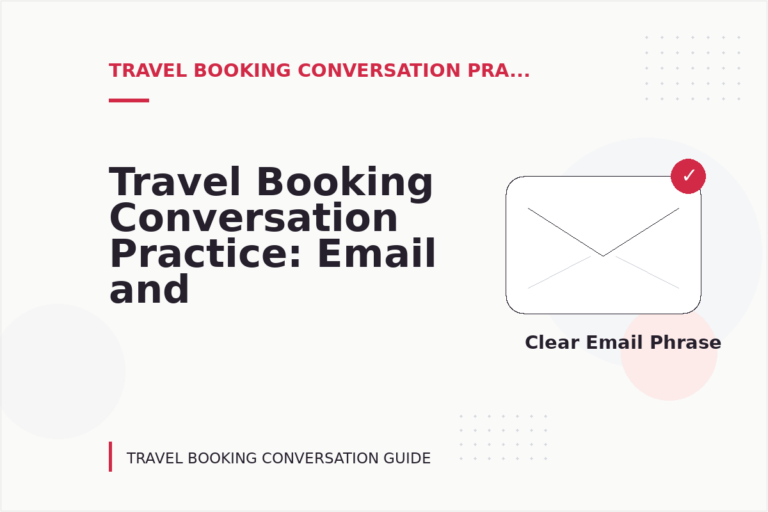 Travel Booking Conversation Practice: Email and Message Examples Travel Booking Conversation Practice: Email and Message Examples